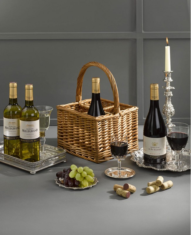 Wine Caddy Delights Gift Basket